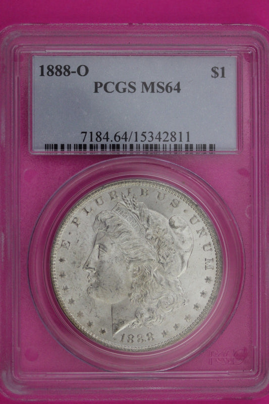 1888 O MS 64 Liberty Morgan Silver Dollar PCGS Certified Authentic Slab 1156