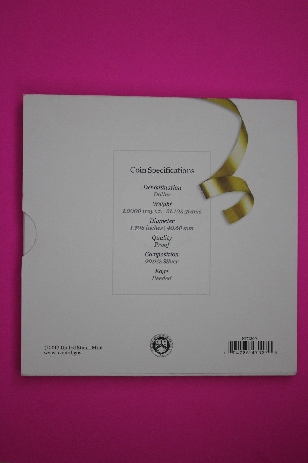 Gem 2013 W Congratulations U.S. Mint Set Proof Deep Cameo Silver Eagle COA 9060