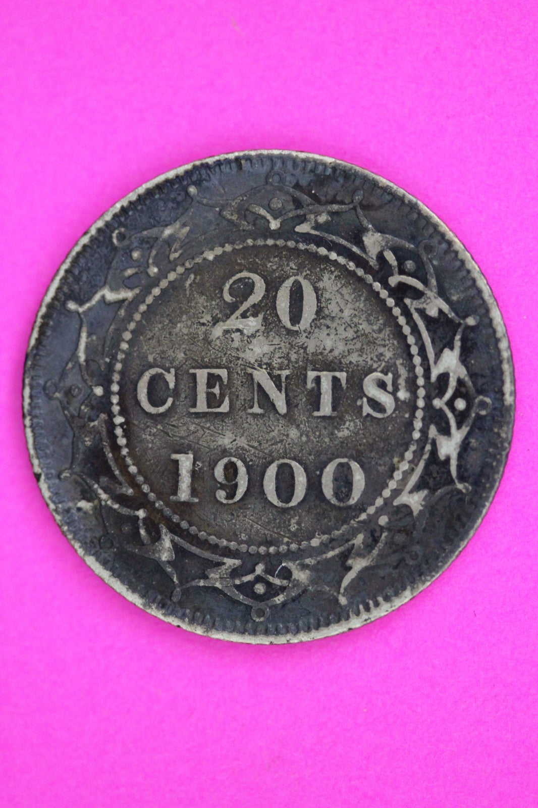 1900 Newfoundland Canada 20 TWENTY Cent Silver Coin Guaranteed Authentic 2239