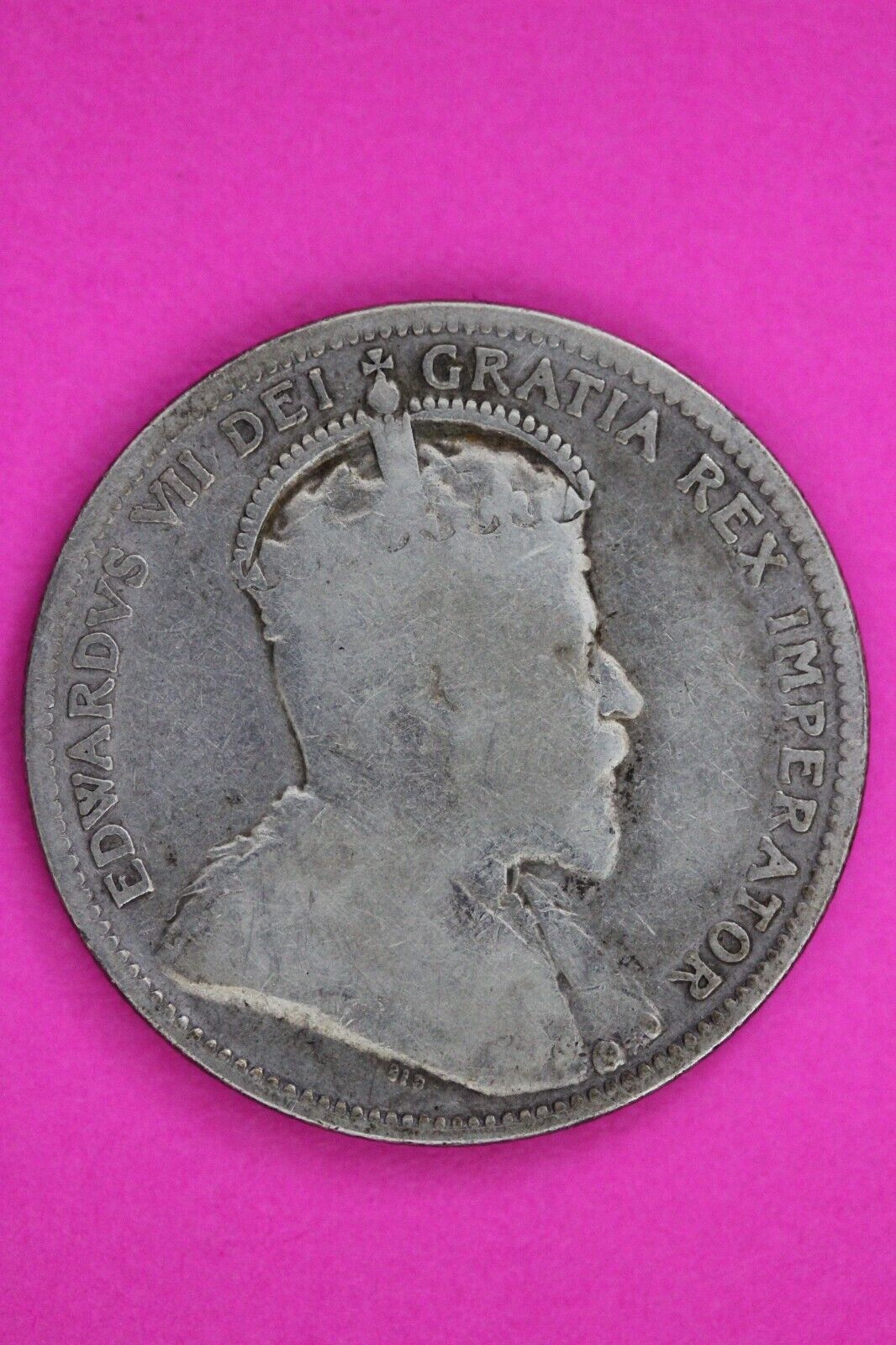 1908 Canada Silver Quarter Scarce Semi Key Date Coin .925 Fine Silver 76