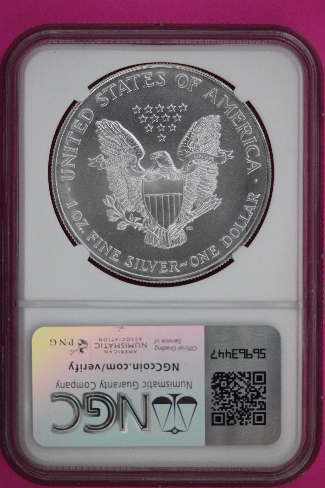 1997 Early Production Struck in 1996 MS 69 Silver Eagle Coin NGC Certified 779