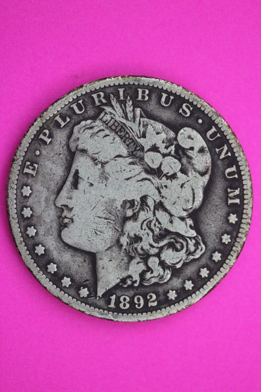 1892 S Morgan Lady Liberty Rare Date Silver Dollar Guaranteed Authentic 0169N