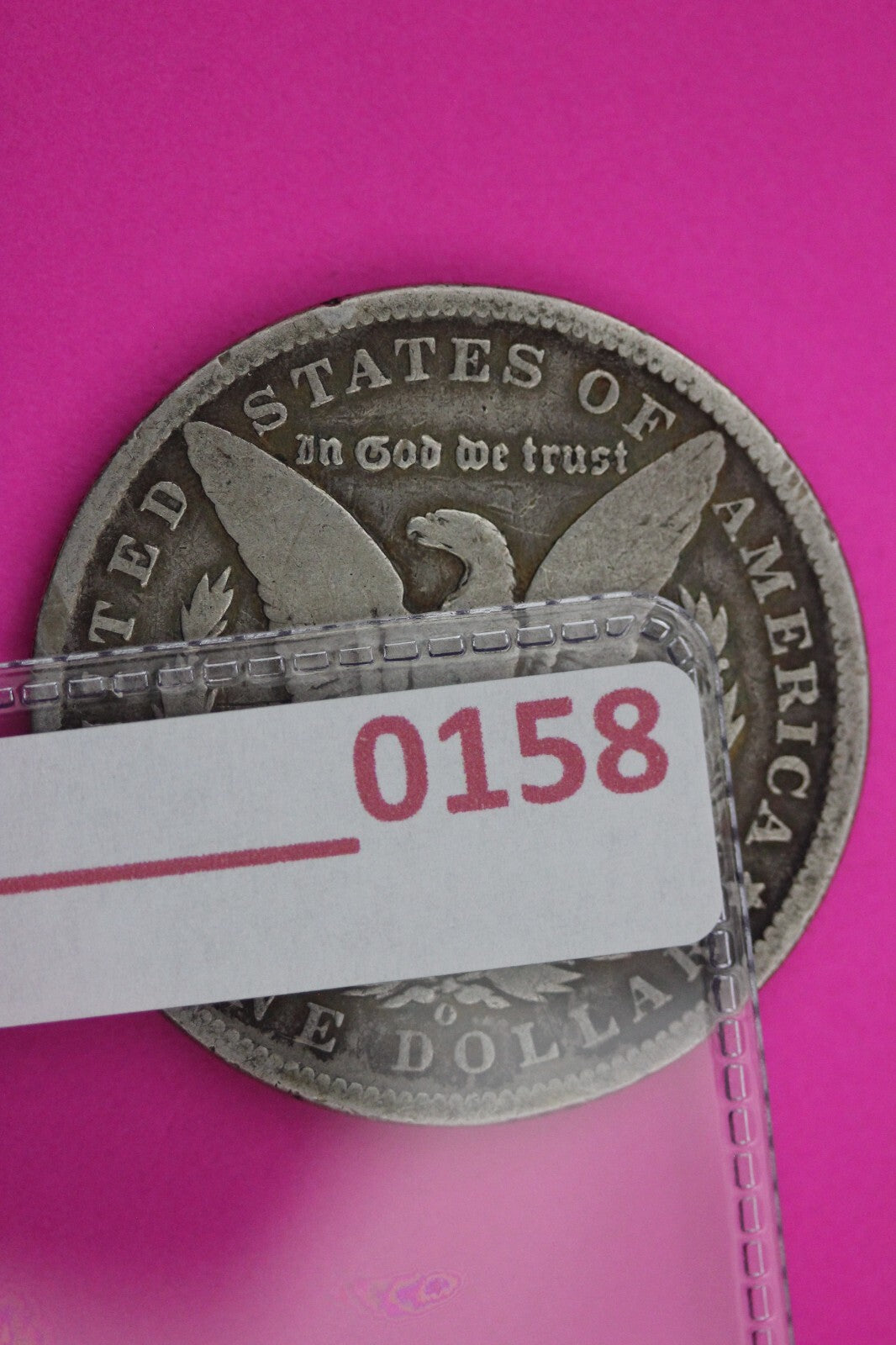 1893 O Morgan Lady Liberty Graffitti Authentic Semi Key Date Silver Dollar 0158N