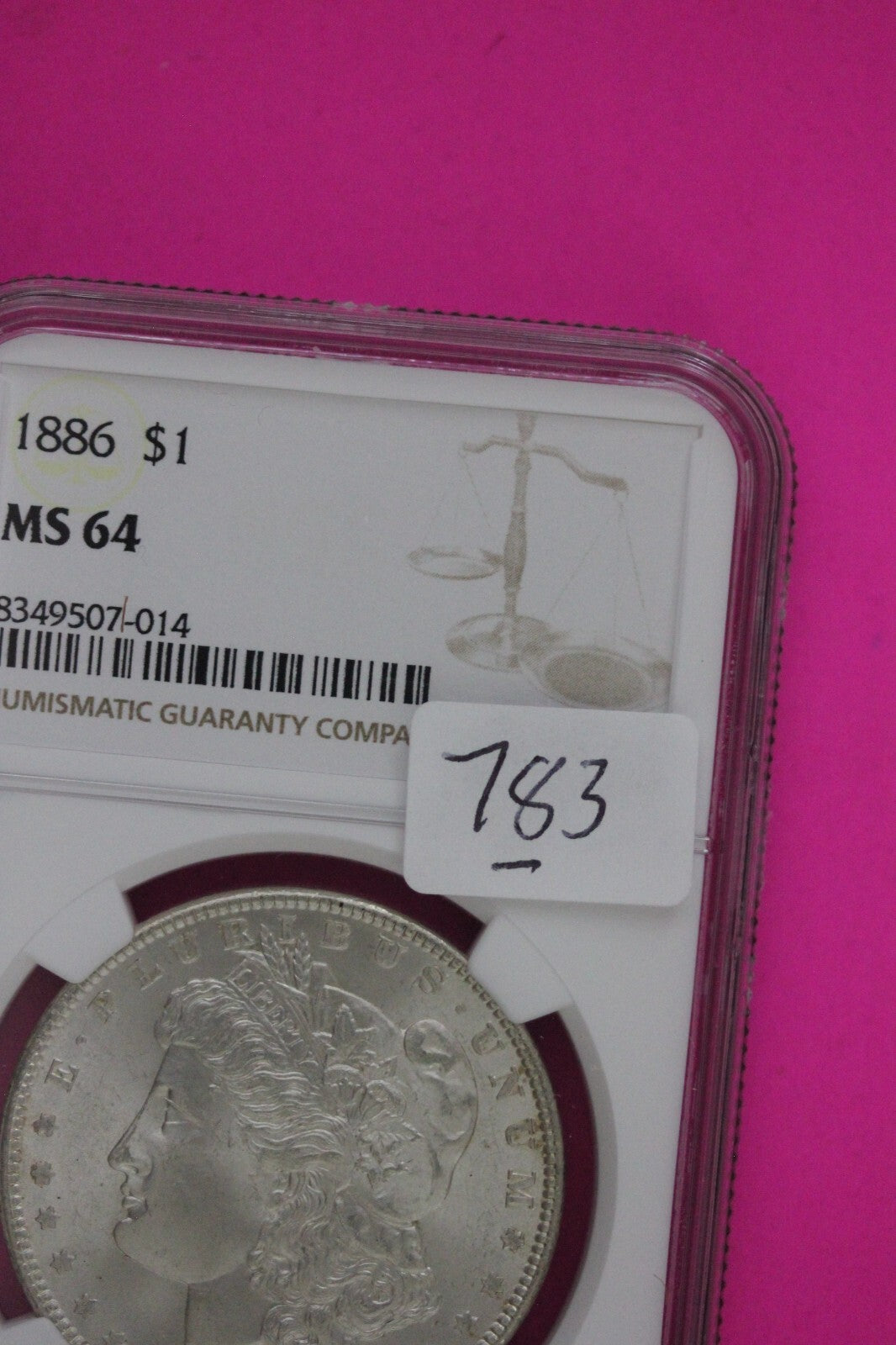 1886 P MS 64 Liberty Morgan Silver Dollar NGC Certified Graded Authentic 783
