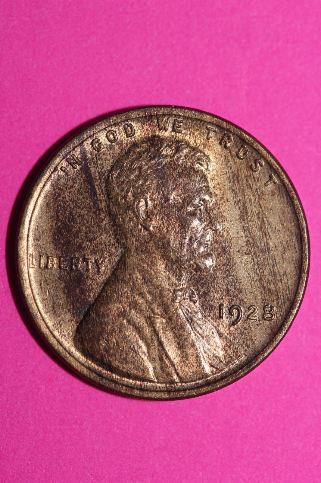 High Grade 1928-P RB  Abraham  Lincoln Wheat Cent Guaranteed Authentic Coin 1077