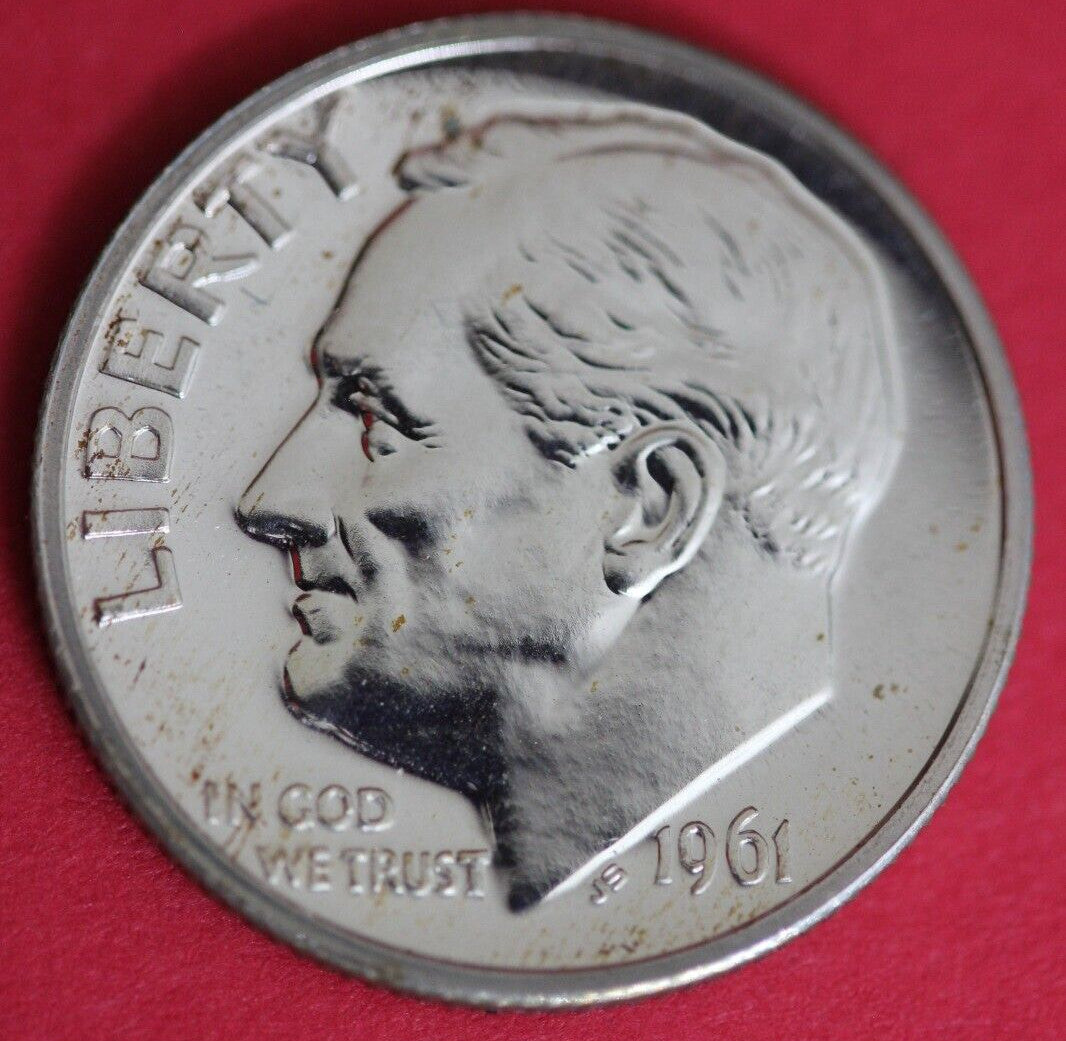 1961 Silver Proof Roosevelt Dime Exact Coin Shown 40
