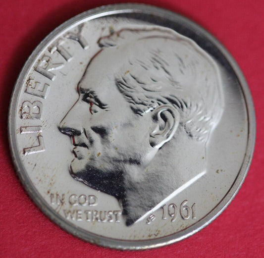 1961 Silver Proof Roosevelt Dime Exact Coin Shown 40