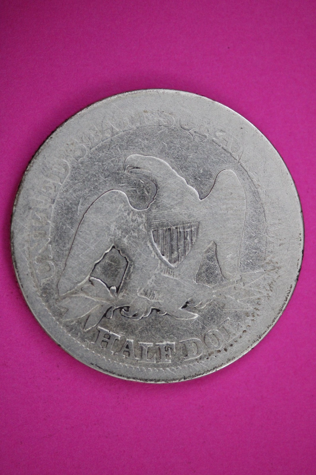 1854 P Seated Liberty Half Dollar Silver Exact Coin Shown Low Grade Filler 2802