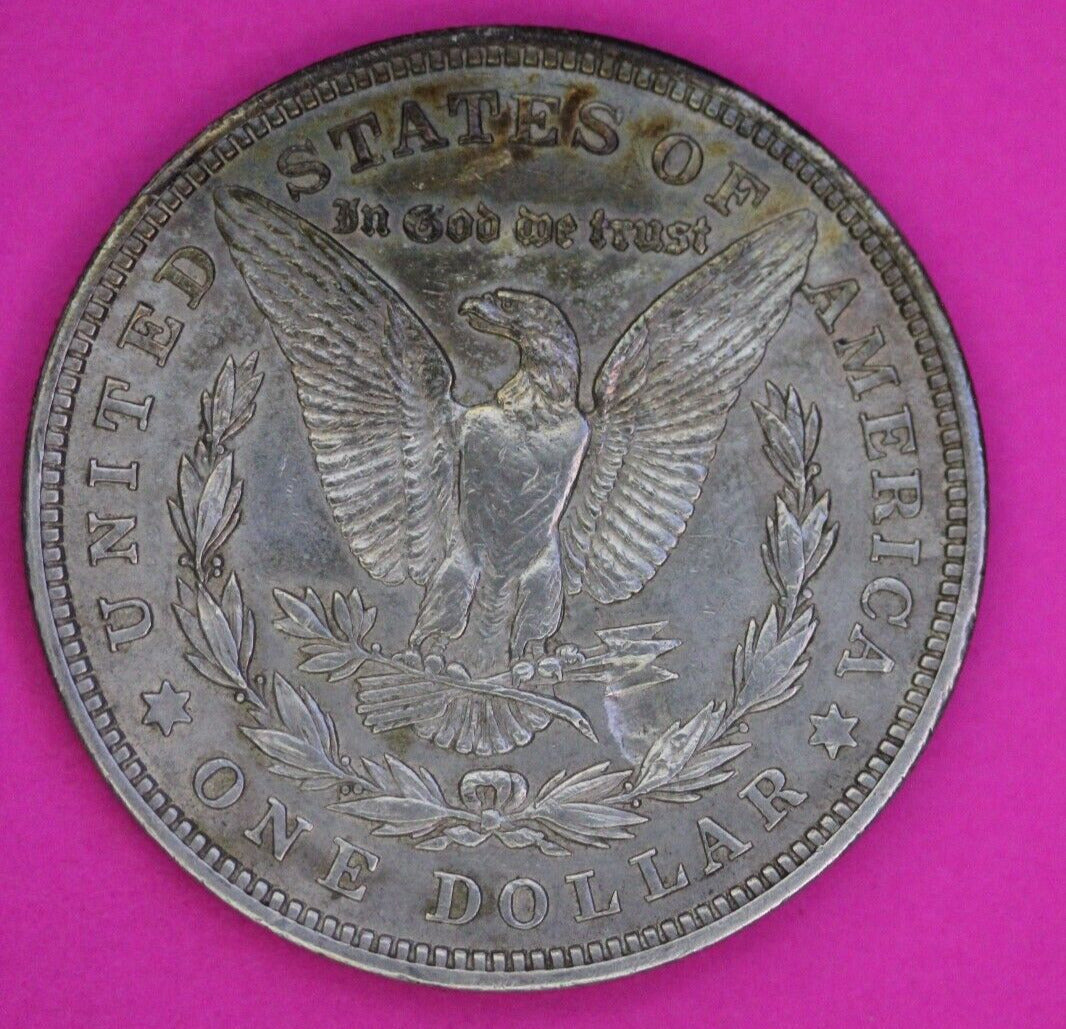 Struck thru Reverse 1921 P Morgan Liberty Silver Dollar Rare Error Coin 159