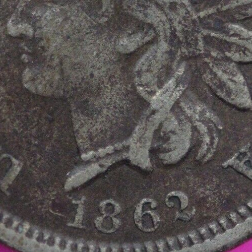 1862 Copper Nickel Indian Head Cent Penny Exact Early Type Coin Pictured 25