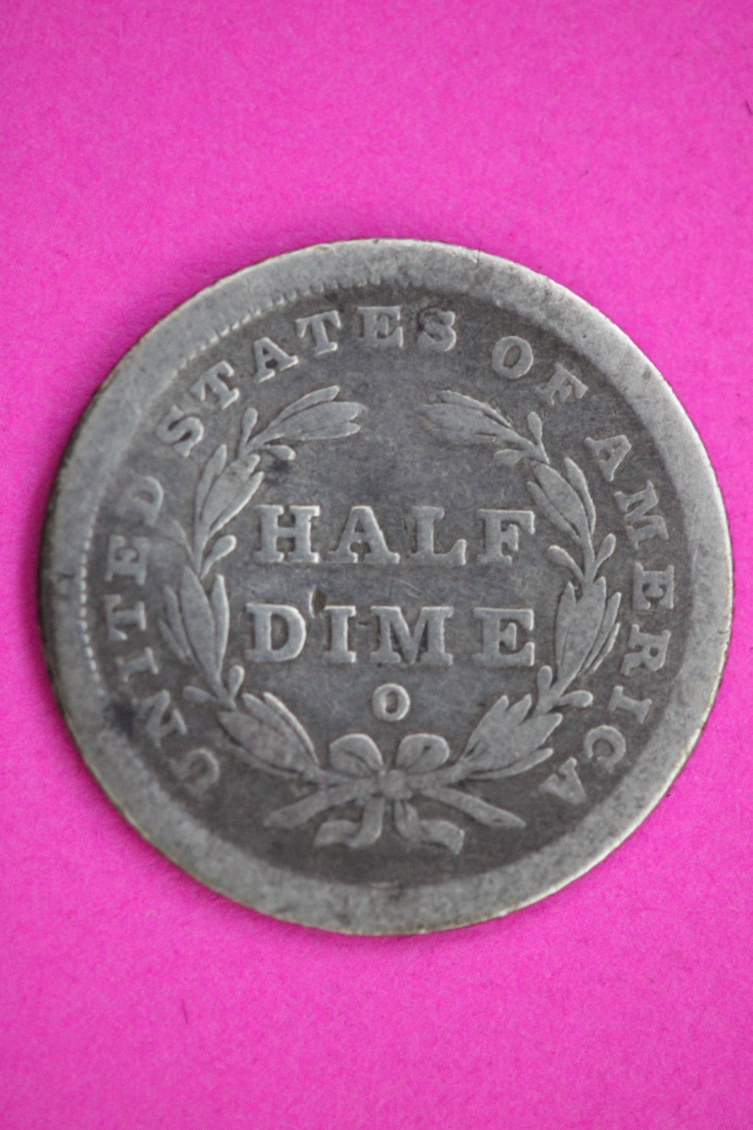 1839 O Seated Half Dime Silver Coin Shown Low Grade Filler Damaged Bent 2732