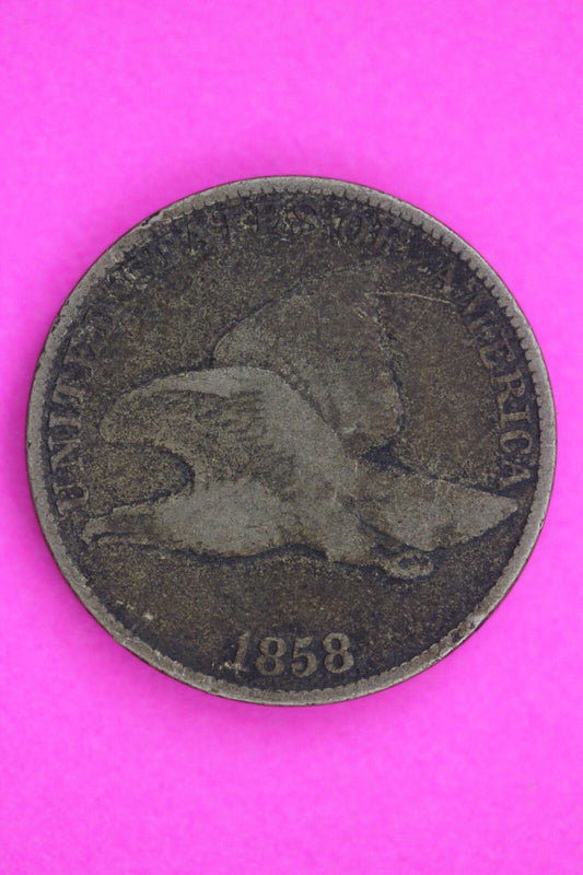 1858 Flying Eagle Cent Penny Guaranteed Authentic & Genuine Free Shipping 1322