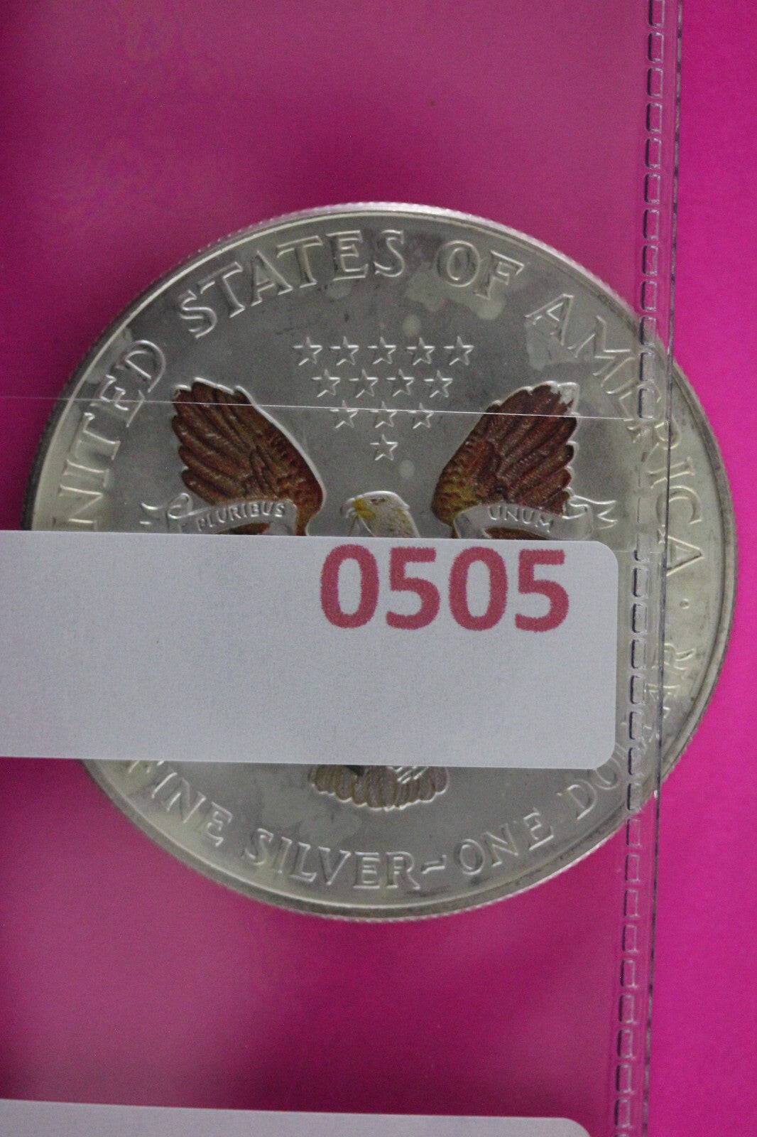 Colorized 2000 American Silver Eagle 1 Ounce .999 Fine Exact Coin Shown N0505