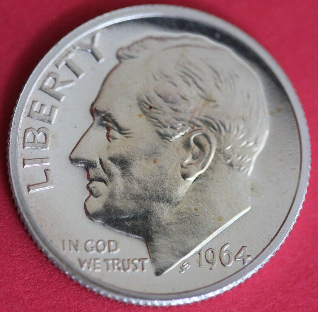 1964 Silver Proof Roosevelt Dime Exact Coin Shown  55