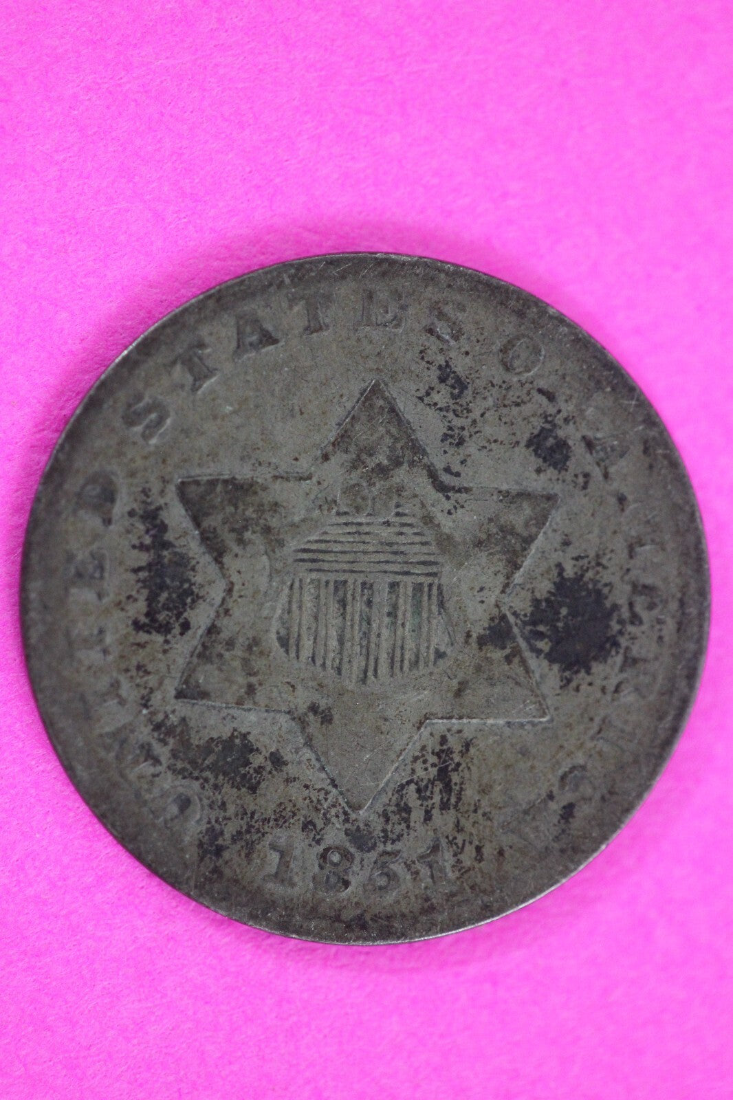 1851 Trime 3 Three Cent Silver Dime Exact Coin Shown In Pics Semi Key Date 110