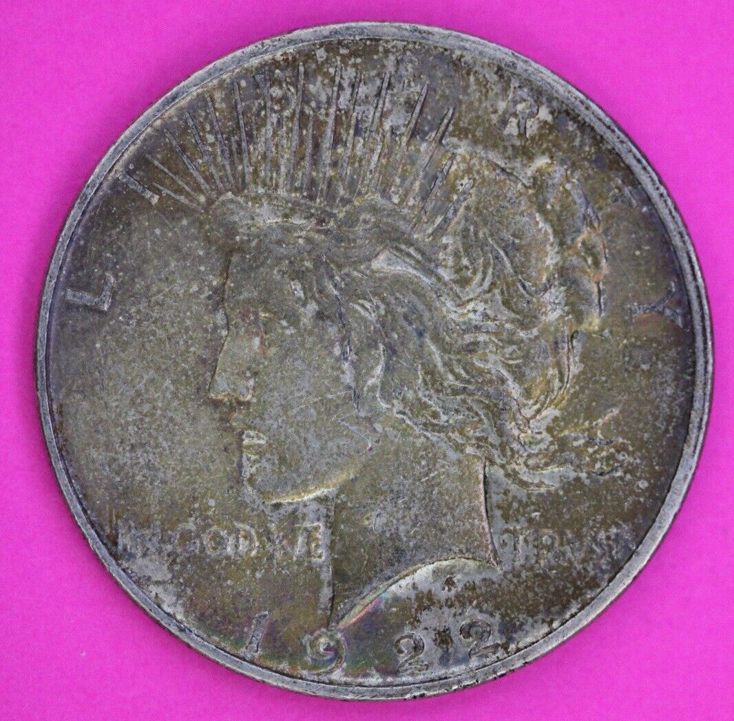 Toned High Grade 1922 D Liberty Peace Silver Dollar Denver Mint Coin 245