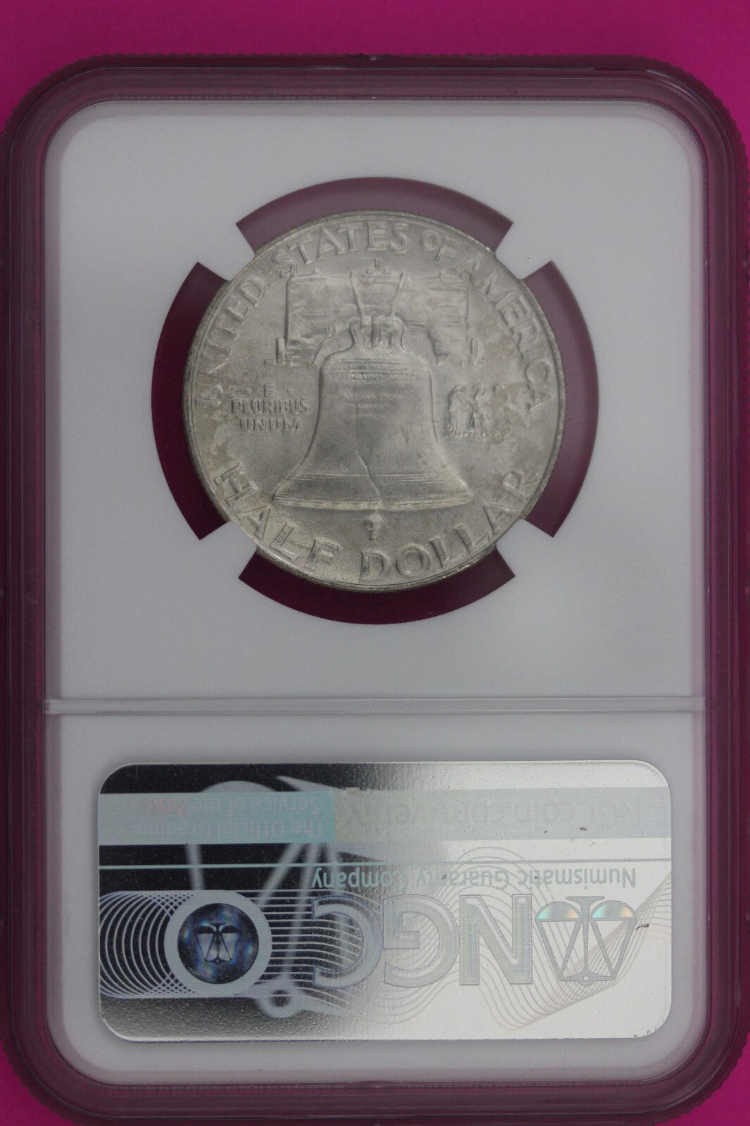 1959 D MS 65 Full Bell Lines Ben Franklin Silver Half Dollar NGC FBL Slab 1177