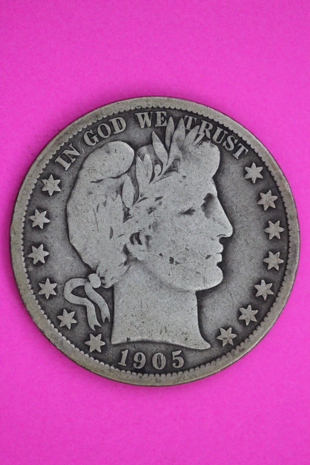 1905 P Barber Liberty Half Dollar Silver Coin Guaranteed Authentic Genuine 1178