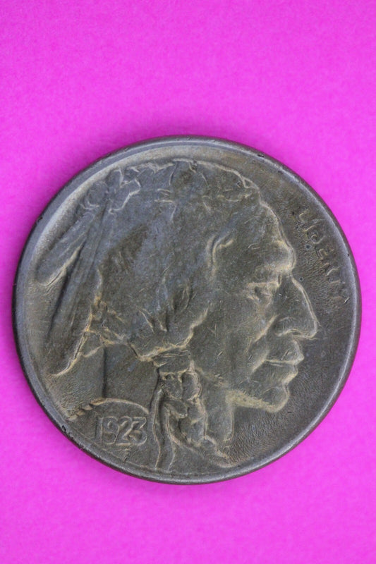 High Grade 1923 S Buffalo Indian Nickel Exact Coin Pictured Free Shipping 0054