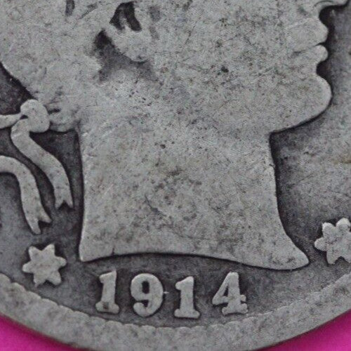 1914 S Barber Liberty Silver Quarter Scarce Semi Key Date San Francisco Mint 31