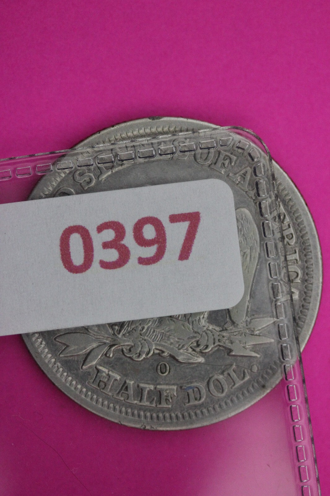 1854 O Seated Liberty Half Dollar Silver Huge Die Breaks Under United Coin 0397N