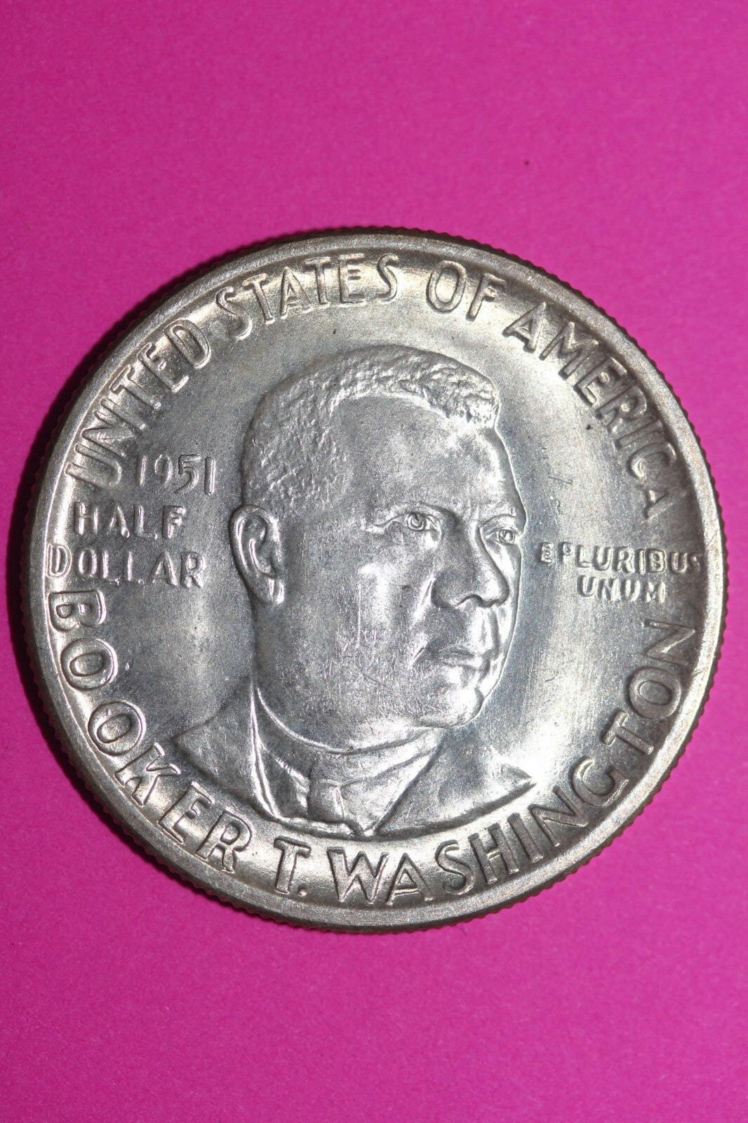 High Grade 1951 Booker T Washington Commemorative Silver Half Dollar Coin 1040
