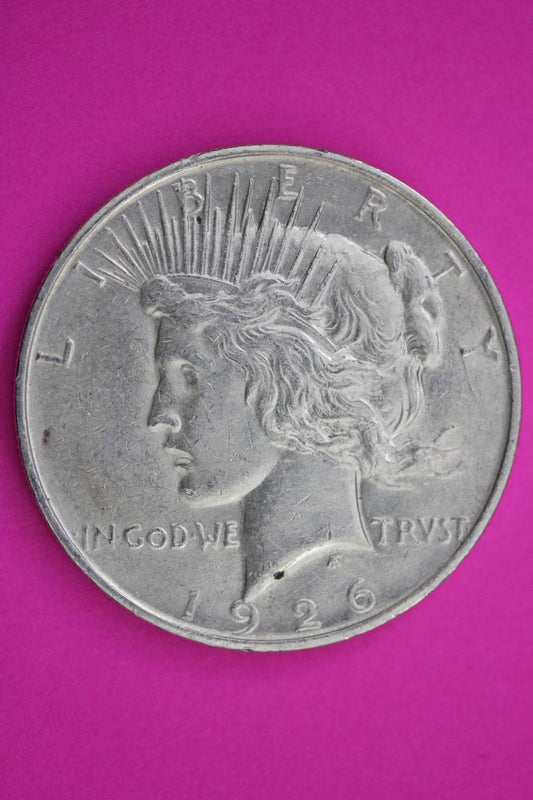 1926 D Peace Silver Dollar LIberty Coin Guaranteed Genuine American Seller 2029