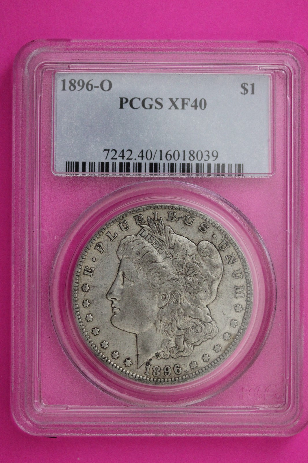 1896 O XF 40 Liberty Morgan Silver Dollar PCGS Graded Authentic Certified 326