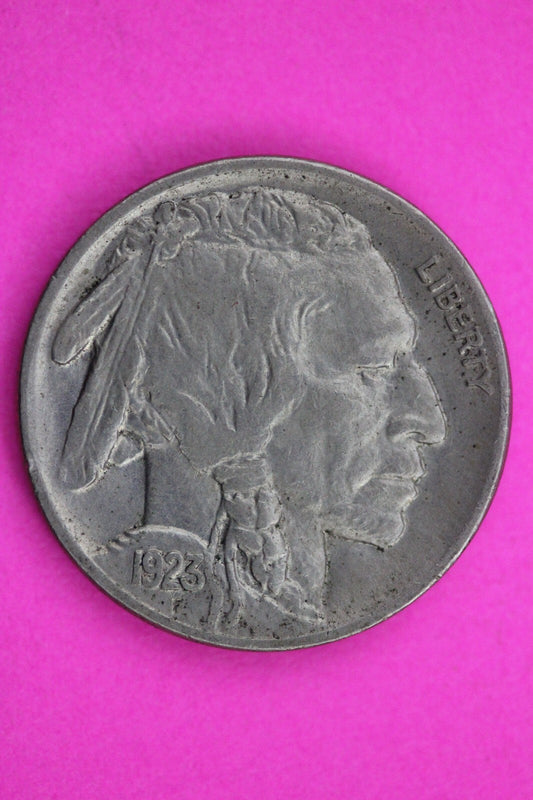 High Grade 1923 P Buffalo Indian Nickel Exact Coin Pictured Philadelphia Mint 04