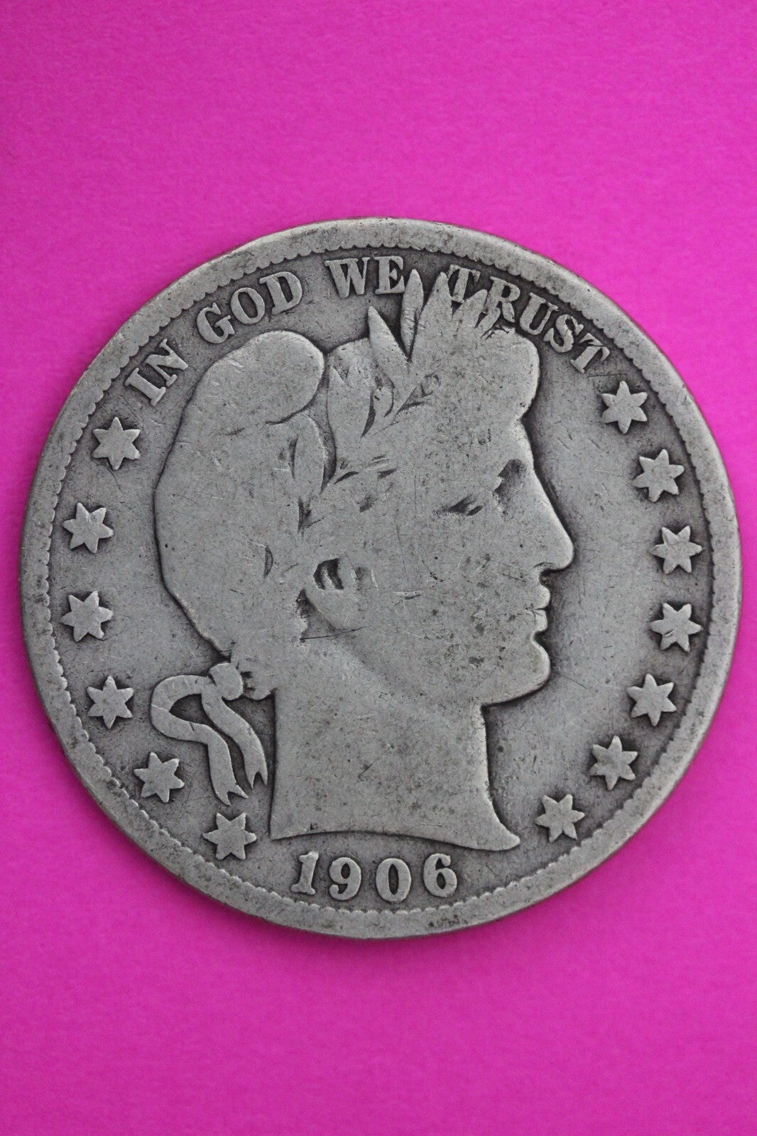 1906 S Barber Liberty Half Dollar Silver Coin Scarce Semi Key Date Genuine 0425N