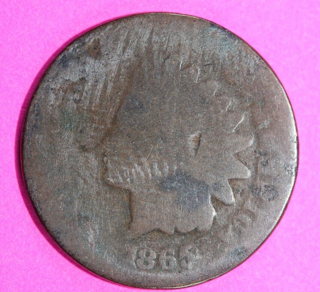 1865 Indian Head Cent Penny Scarce Early Type Coin Exact Coin Pictured 196