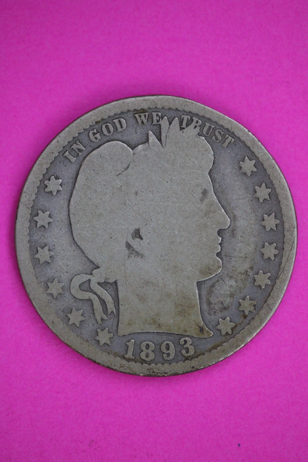 1893 S Barber Liberty Quarter Silver Guaranteed Authentic & Genuine Coin 2847