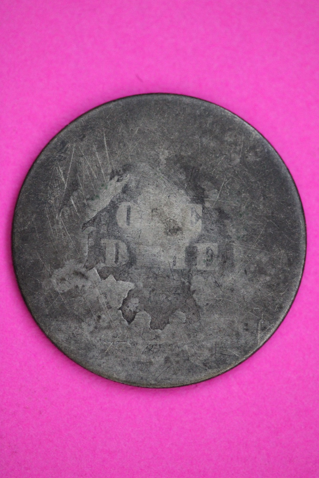 1874 P Seated Dime Silver Exact Coin Shown Low Grade Filler Damaged Bent 2755