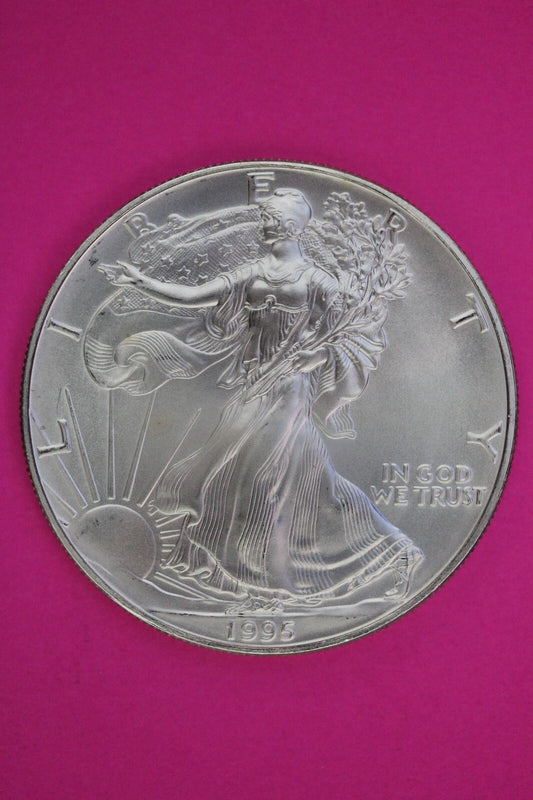 Key Date 1995 BU American Silver Eagle Key Date 1 Ounce 999 Exact Coin Shown 77