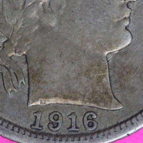 High Grade 1916 P Barber Liberty Dime Scarce Semi Key Date Silver Coin 49