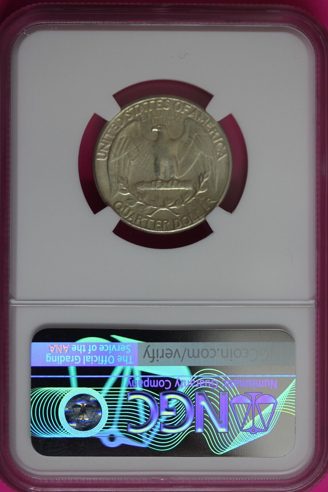 Toned 1964 P MS 66  George Washington Quarter NGC Graded Certified Slab 1560