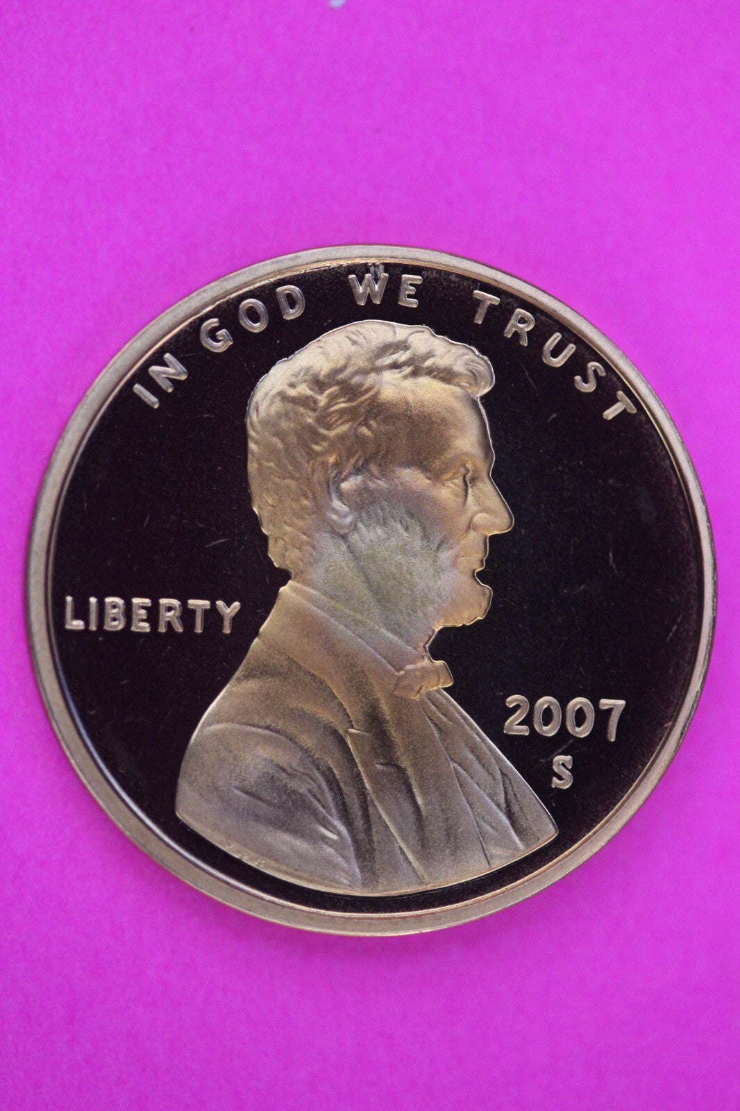 Gem Proof 2007 S Ultra Deep Cameo Lincoln Memorial Cent Same Coin In Pics TOM12