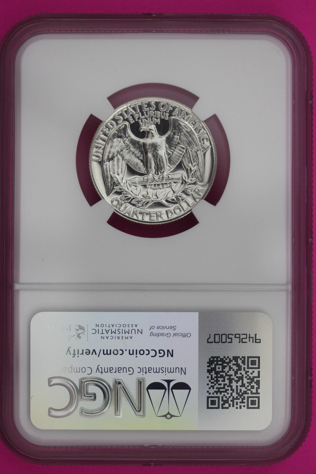 1963 PF 67 Proof Washington Silver Quarter NGC Certified Graded Authentic 858