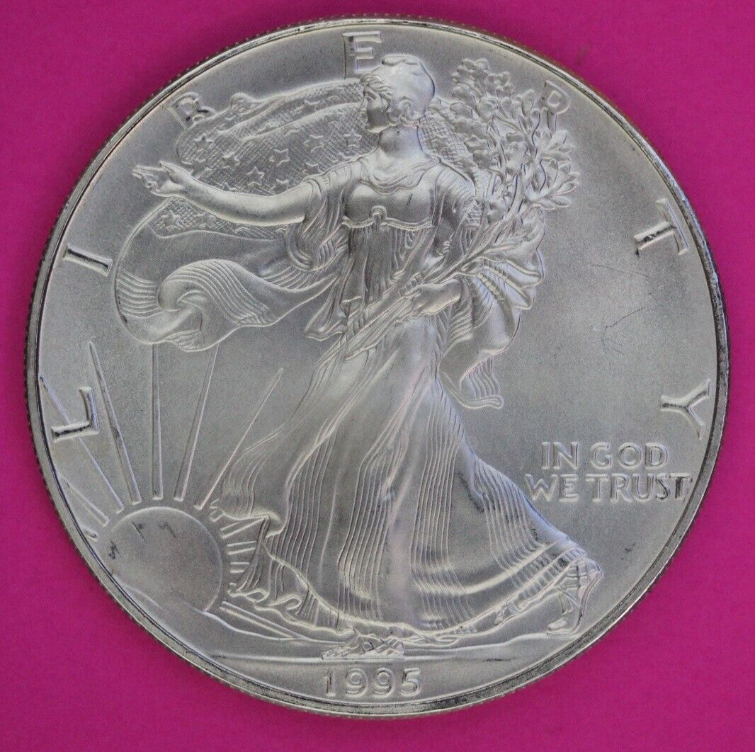 Key Date 1995 BU American Silver Eagle Key Date 1 Ounce 999 Exact Coin Shown 72
