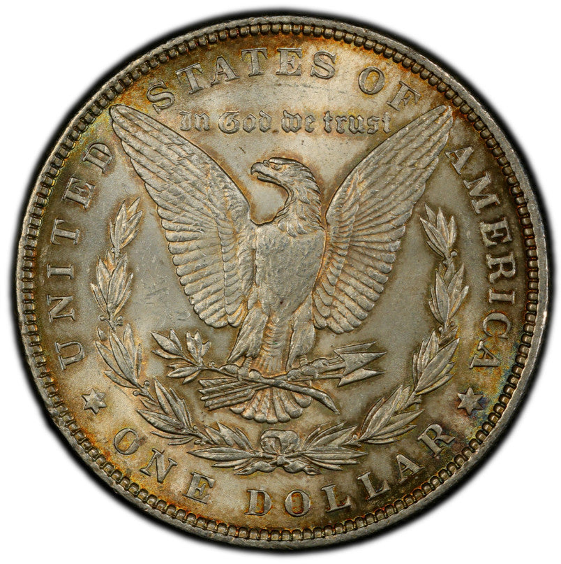 Toned 1885 P MS 64 Morgan Liberty Silver Dollar PCGS Certified Graded Slab 989