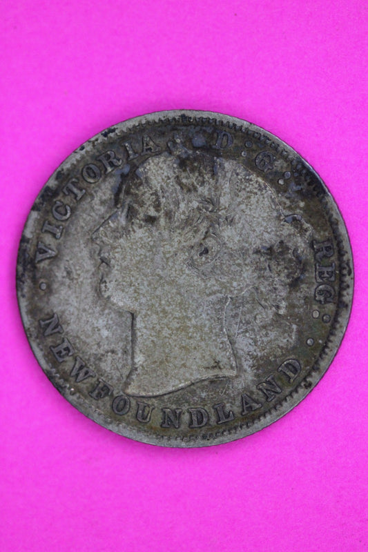 1885 Newfoundland Canada 20 TWENTY Cent Silver Coin Guaranteed Authentic 2247