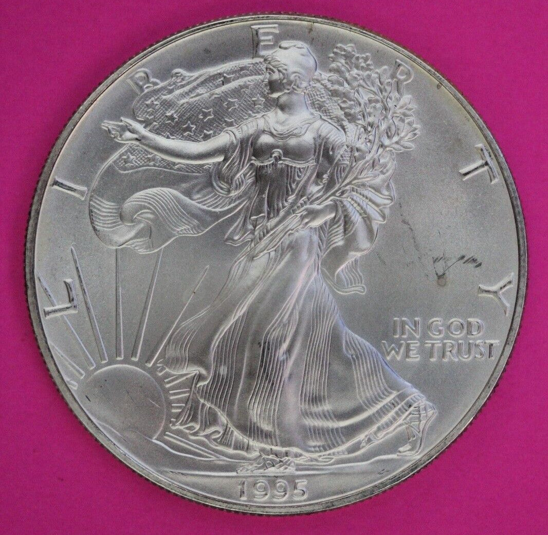 Key Date 1995 BU American Silver Eagle Key Date 1 Ounce 999 Exact Coin Shown 68