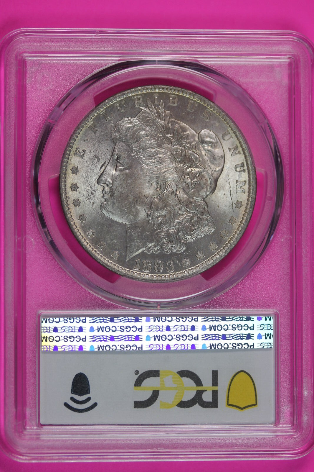 Toned 1883 O MS 62 Morgan Liberty Silver Dollar PCGS Certified Graded Slab  977