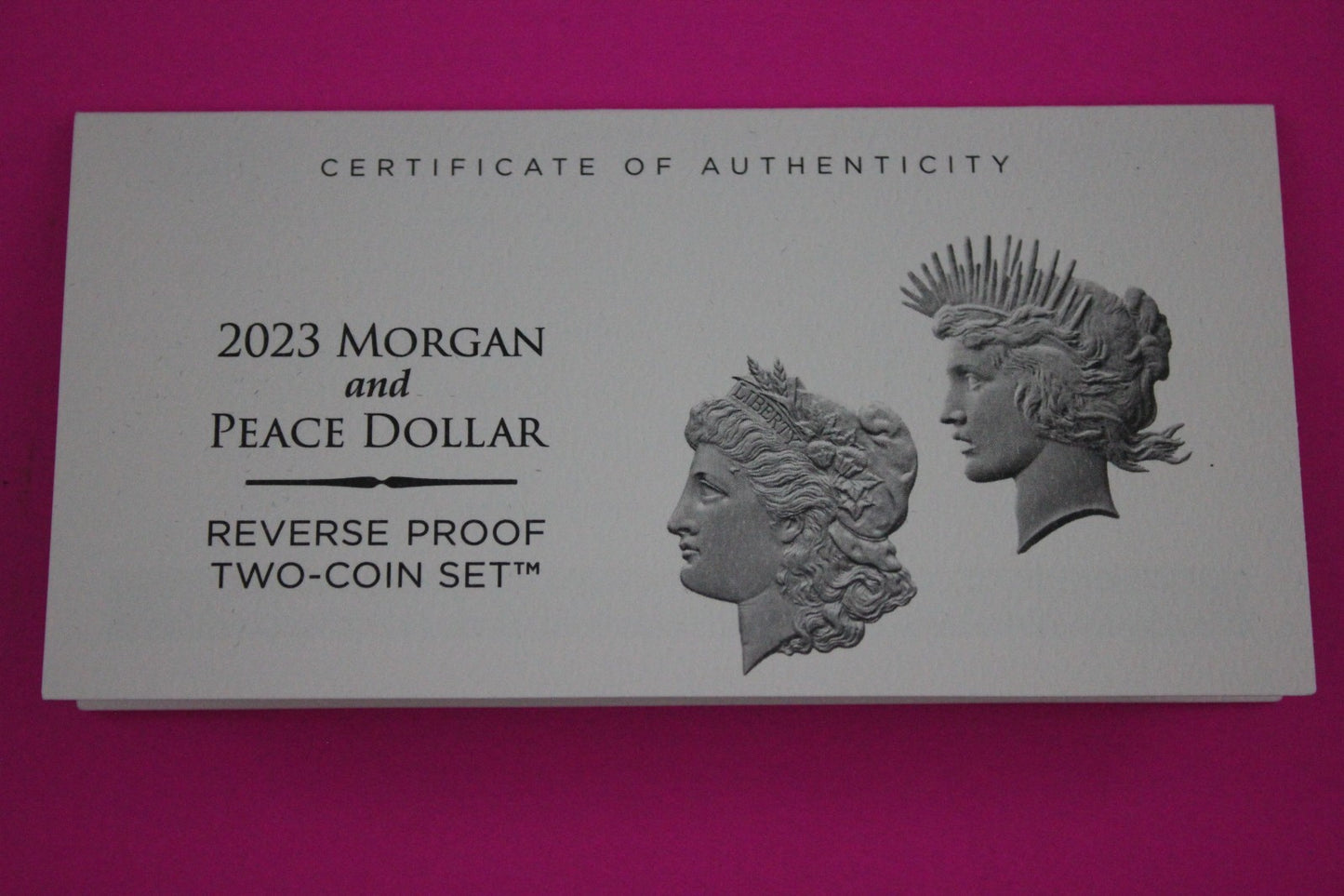 Gem 2023 Morgan & Peace Dollar Reverse Proof 1.7 Ounces of Silver Box & COA 7070