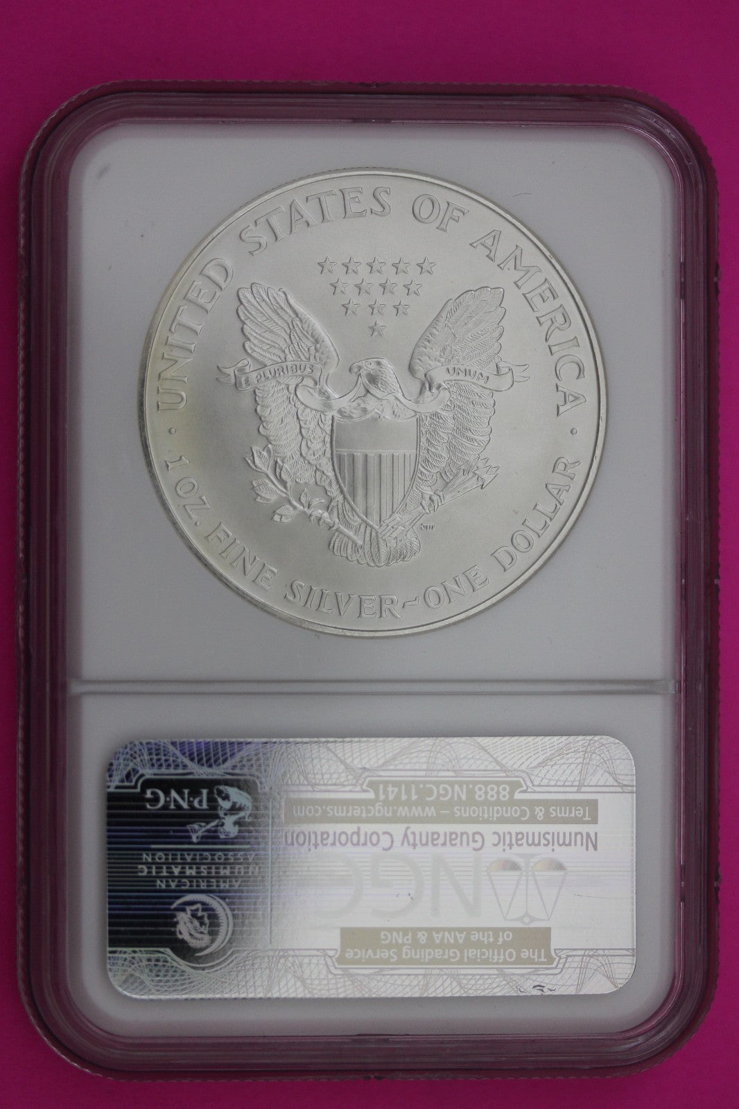 1996 MS 69 Silver Eagle 1 OZ .999 Silver NGC Certified Graded Authentic 224