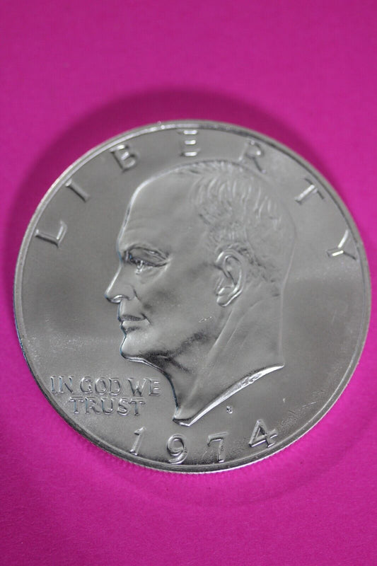 Gem BU 1974 S Ike Eisenhower 40% Silver Dollar You Get Same Coin In Pics TOM 13