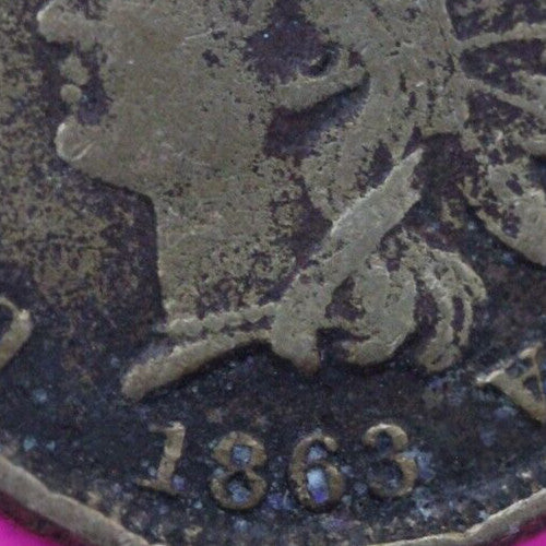 1863 Copper Nickel Indian Head Cent Penny Early Type Coin Exact Coin Pictured 55