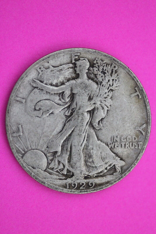 1929 S Walking Liberty Half Dollar Scarce Semi Key Date Silver Walker Coin 0001