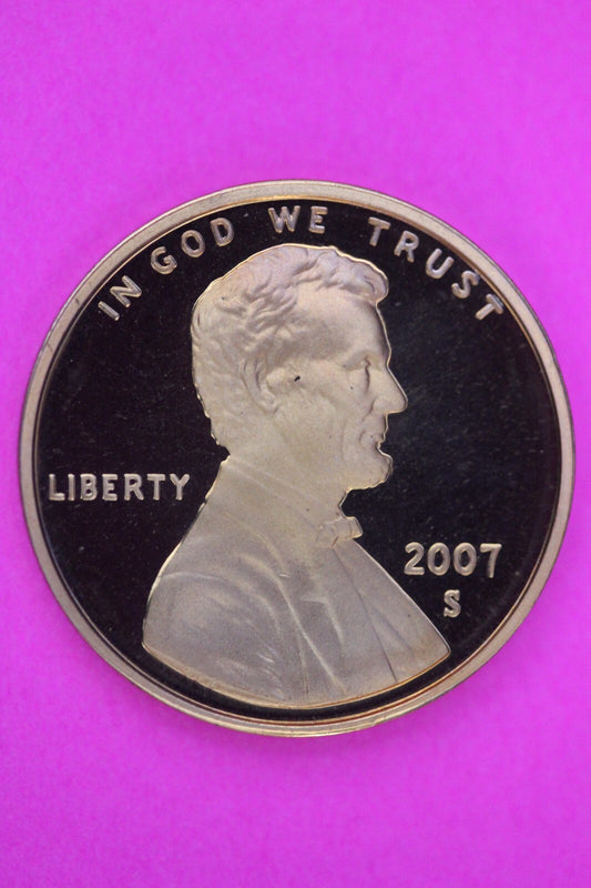 Gem Proof 2007 S Ultra Deep Cameo Lincoln Memorial Cent Same Coin In Pics TOM04