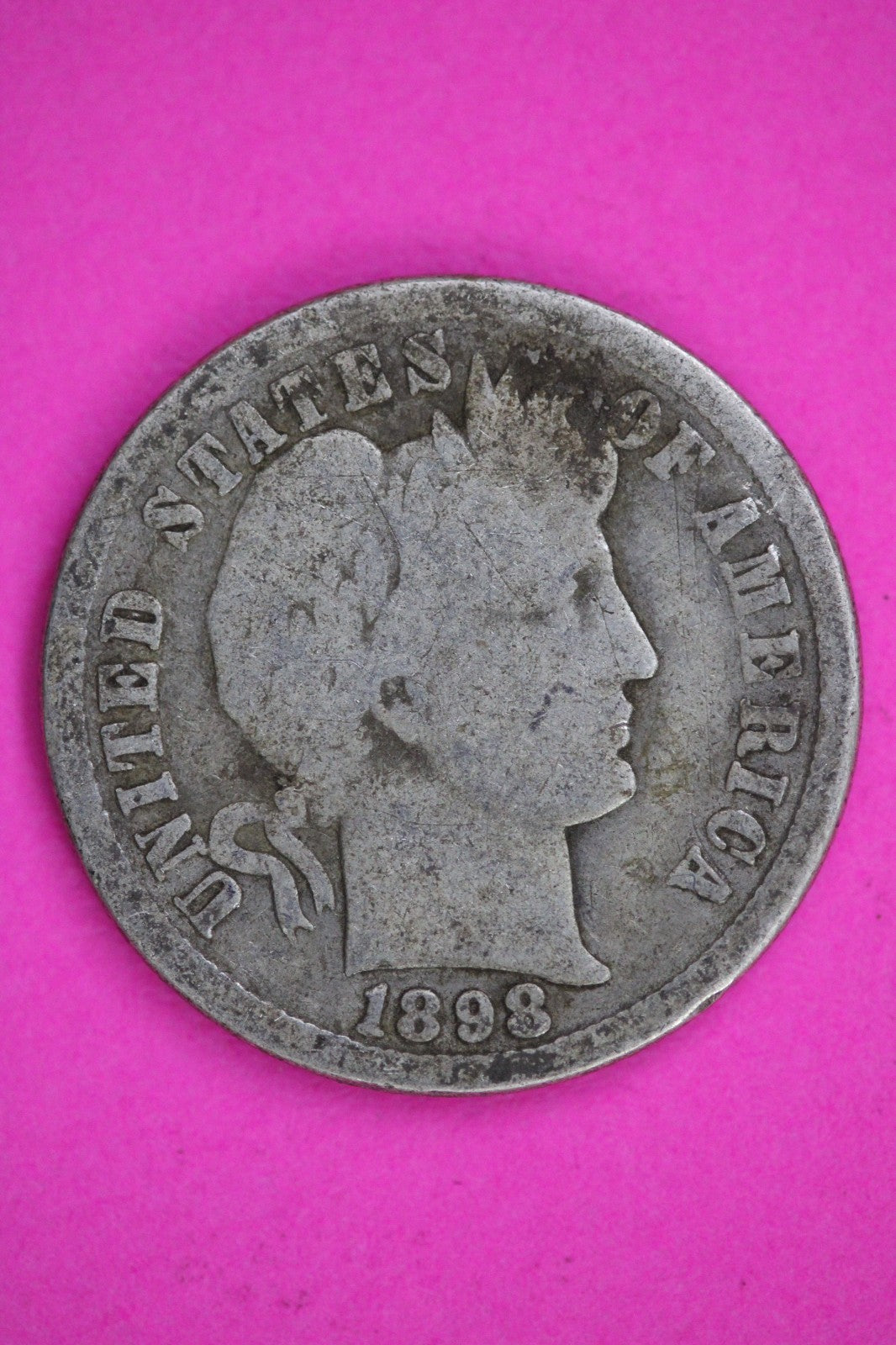 1898 O Barber Liberty Silver Dime Guaranteed Authentic & Genuine Coin 2887